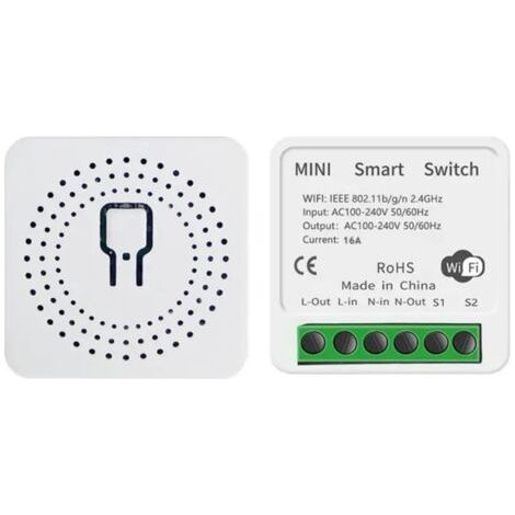 Module de commutateur Wi-Fi intelligent Tuya, boîte sombre, double contrôle, zéro fil sous tension, application, synchronisation vocale, télécommande, interrupteur, lumière (1/4)