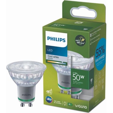 PHILIPS LED-Spotlampe 36D 2,1 W 375 lm GU10 4000 K 220–240 V AC 50/60 Hz (1/4)