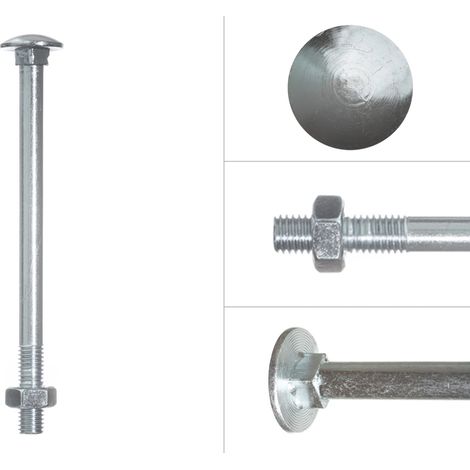 Schlossschrauben Verzinkt M10 x 140 mm - 50 Stück