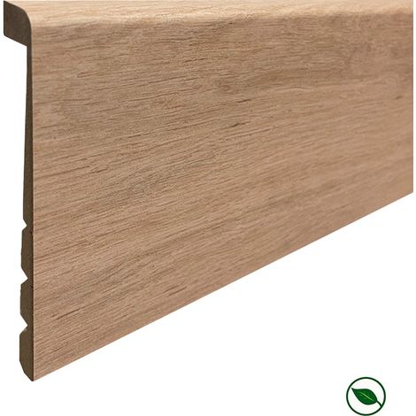 Lot de 6 surplinthes médium (mdf) revêtues Pepper OAK 2400 x 130 x 16 mm PEFC 70%