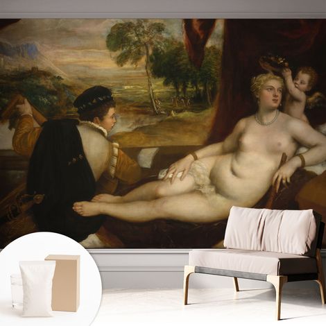 Tapete Vliestapete mit Kleber - trendige Wanddeko - elegant Fototapete für Wohnzimmer - Schlafzimmer Entspannende Szene 312x219 cm (1/5)
