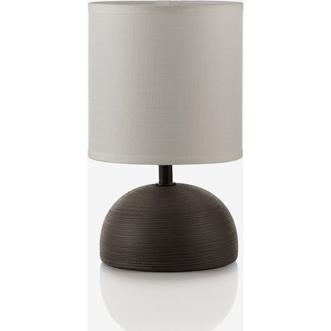 Lampada da tavolo in ceramica e tessuto Aurilia - Marrone (1/3)