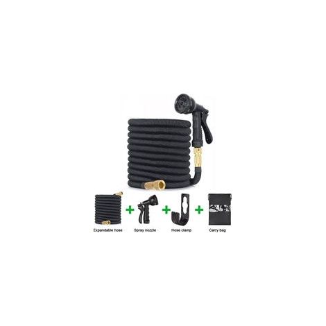 Tuyau d'arrosage Extensible , Tuyau Flexible et Léger, pour Irrigation, Nettoyage du Jardin, Laver la Voiture, Arroser, Baigner Animal, Tuyau d'arrosage avec Sac de Rangement (15M/50FT) (1/5)