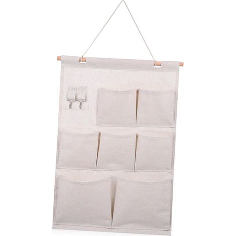 Bardusch-Organisateur Mural Suspendu à Poches pour Chambre Et Bureau Rangement Pratique Et Économiseur Espace pour Vêtements Et Accessoires (1/5)