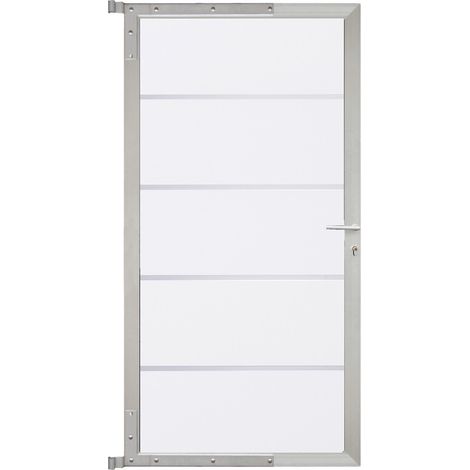 FARÖ-Tor-Komplettset 90 x 175 cm, weiß/silber