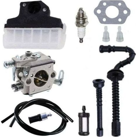 pair Carburateur + filtre à air + bougie d'allumage + conduite d'essence/d'huile pour tronçonneuses STIHL 021 023 025 MS210 MS230 MS250 (1/4)