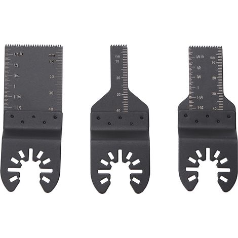 Lames de scie oscillantes multifonctions (lot de 3) : outil de coupe de précision pour métal, bois et plastique. (1/5)