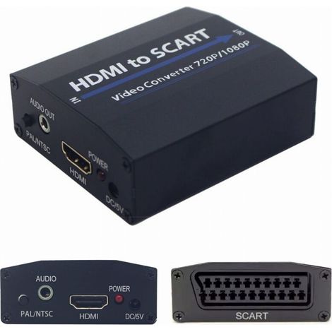 Convertisseur HDMI vers péritel (image et son) + adaptateur jack 3,5 mm (1/5)