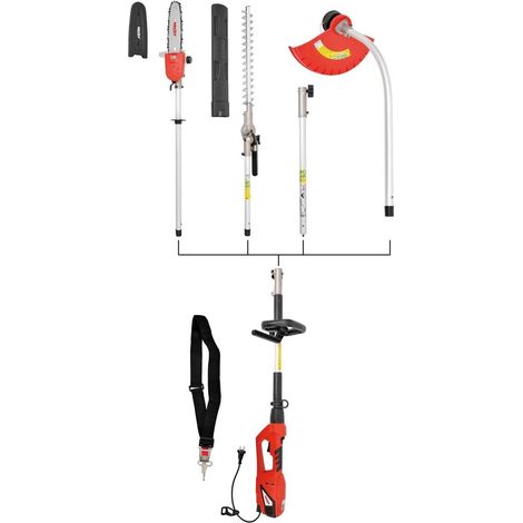 HECHT 690 Multifunktionsgerät 3-in-1: Trimmer, Heckenschere, Astsäge (1/2)