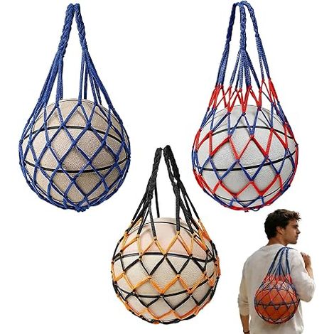 Sac de Basket-Ball, Filet Ballon De Foot Portables, Filet pour Basketball, Volley-Ball, Football pour 1 Ballon (1/5)