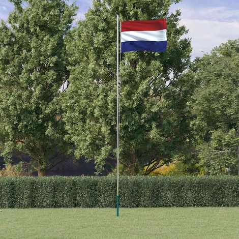 Drapeau des Pays-Bas et mât 6,23 m Drapeau Décoratif de jardin Aluminium 48616 (1/5)
