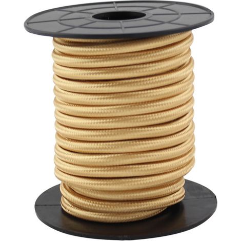 Cable eléctrico textil 10 metros 2x0.75mm Dorado GSC 3902996 (1/2)