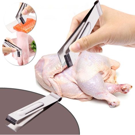 1 paquet pince à épiler en acier inoxydable pince à épiler extracteur pince à épiler en arête de poisson outil de gadget de cuisine