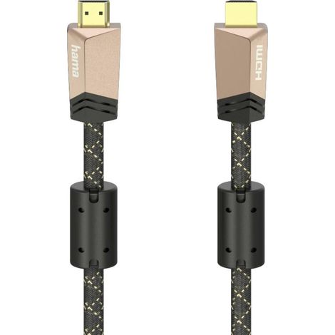 Câble de raccordement Hama HDMI Fiche mâle HDMI-A, Fiche mâle HDMI-A 1.50 m marron 00205025 4K UHD Câble HDMI W431652 (1/4)