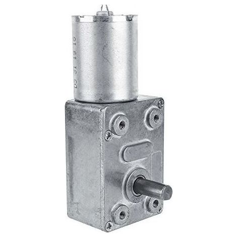 Moteur à engrenages 12 V CC à vis sans fin, couple élevé, turbo, réduction (2 RPM) (1/5)