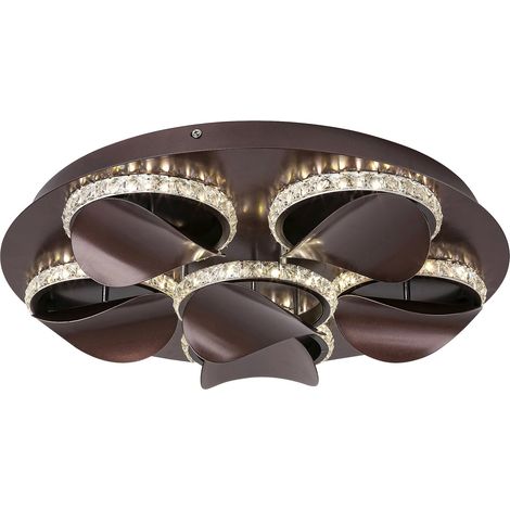 Plafonnier LED 36W bronze cristaux Capriana Rabalux (1/5)