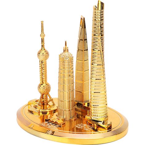 Objets architecturaux de collection de Shanghai : souvenirs de la Tour Perle de l’Orient et du Centre financier mondial de Shanghai (3) (1/4)