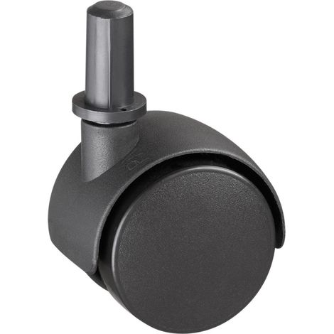 Metafranc 800120 - Doppio rullo Ø 40 mm - con perno e manicotto - Ruota in plastica - battistrada rigido - cuscinetto scorrevole - portata 20 kg/rullo per il trasporto/mobile/contenitore/parquet (1/4)