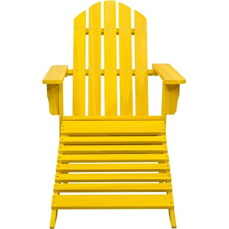 Sedia Giardino Sedute da esterno Adirondack con Ottomana Massello di Abete Gialla (1/3)