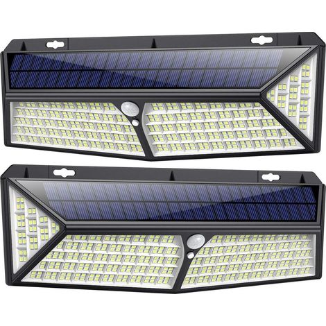Lampe Solaire 430 LED【Puissante 3500LM 270° Angle】 Détecteur de mouvement éclairage Extérieur Spot sans Fil Sécurité étanche Lumière Solaire pour Jardin (1/5)