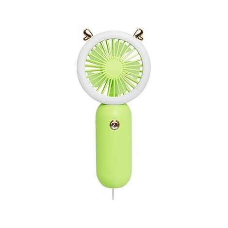 Mini ventilateur portable (vert), alimenté par une batterie rechargeable USB de 500 mAh, avec 3 vitesses, idéal pour les voyages, les déménagements e (1/5)