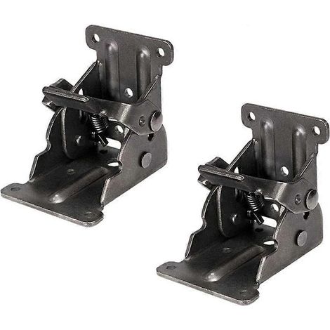 Support de pied de table/lit télescopique pliable en 2 pièces avec charnières autobloquantes (1/5)
