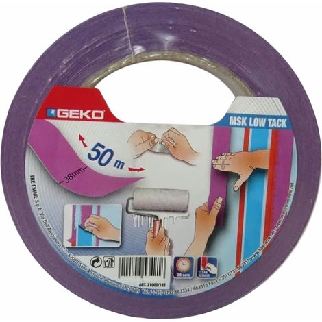 Ruban de masquage violet professionnel peinture GEKO - 50m  Conditionnement: 38MM