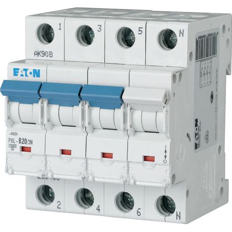 Eaton Leitungsschutzschalter (MCB), 20 A, 3p + N, Charakteristik: C, 236528