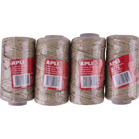 Lot de 4 bobines de Corde de Chanvre - 100 g / 80 m par Bobine (1/2)