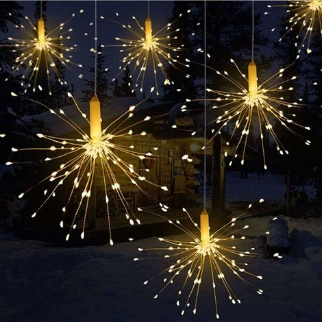 Lumières Décoratives de Feux d'Artifice Lumière de Feux d'artifice LED d'Explosion de Ficelle de Fil de Cuivre de Boîte de Batterie à Télécommande (1/5)