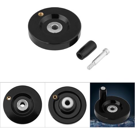 1 hinteres Handrad für Dreh-/Fräsmaschine, schwarzer Drehgriff (8 x 63 mm) (1/5)