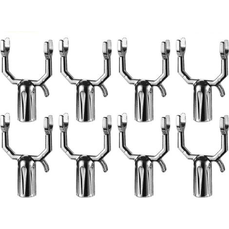 8Accessoires pour la tête de fourche à vêtements -pince métallique pour branche d'arbre -alliage d'aluminium
