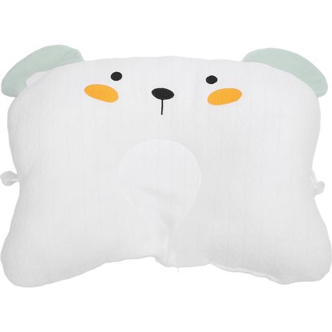 Oreiller bébé en forme d'ourson mignon, coussin de sommeil confortable, support de tête, oreiller concave avec cordon de serrage ajustable. (1/5)