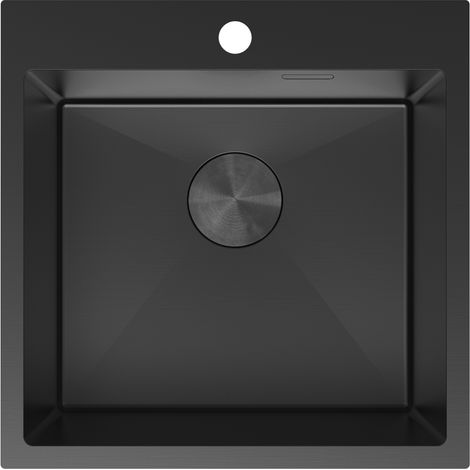 Mexen Solix évier en acier inoxydable 1 bac 500 x 500 mm, noir - 6407501000-70 (1/5)