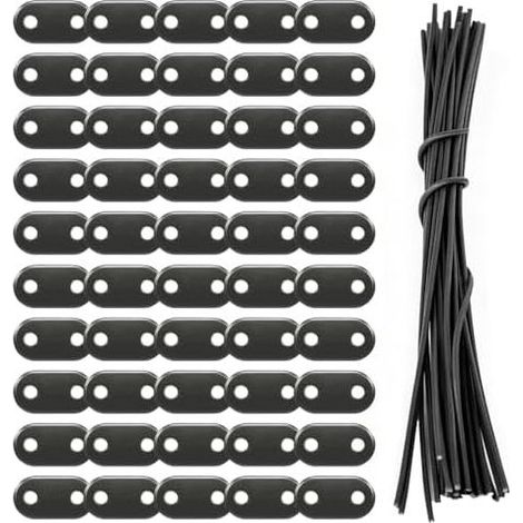 Packung mit 50 wetterbeständigen PVC-Befestigungsclips, Befestigungsset für Sichtschutzwände, Montagezubehör für Sichtschutzwände, Balkonabdeckungen, Schattierungsnetze (1/5)