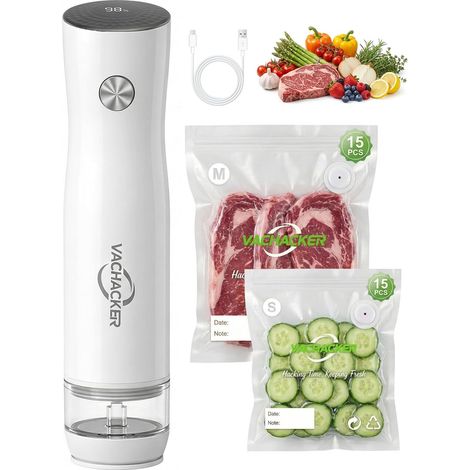 Machine Sous Vide Alimentaire Compacte : 60kPa, Réservoir Visible, Scellage Automatique ( 30 Sacs ) (1/5)