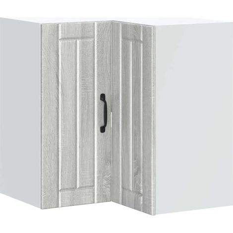 Mueble de cocina esquinero Lucca de pared 57 x 57 x 60 cm diseño moderno que ahorra espacio en madera de ingeniería gris 020050208 (1/5)