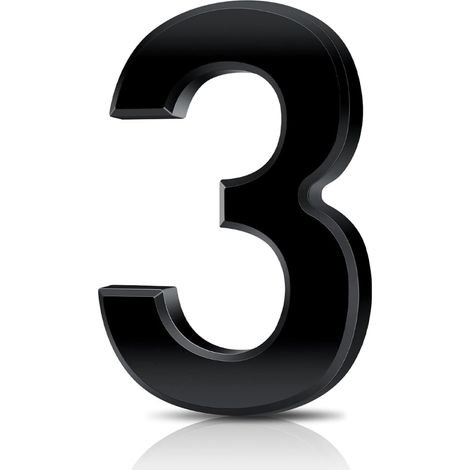 Modern 3D House Number Plate, ABS Acrylic (3) (1/5)