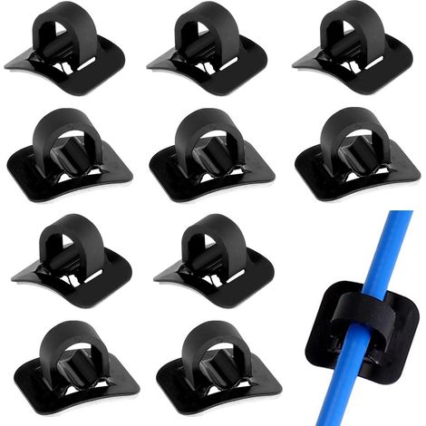 Pièces Clips de Câble de Vélo, VTT Vélo Câble C-Clips, Guide-Câble de Vélo, Clips de Guidage de Câble de Vélo pour VTT (Noir) (1/5)