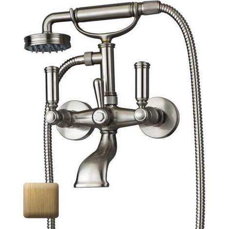Mélangeur bain-douche avec inverseur, douchette et flexible LIBERTY LINE bronze - BOSSINI Z001103022