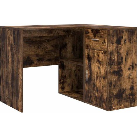 Maison Exclusive - Eck-Schreibtisch Geräucherte Eiche 102 x 88 x