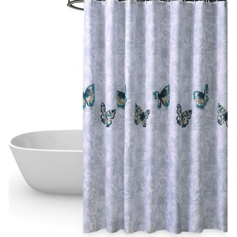 Rideau de douche 240 x 200 cm, rideaux de salle de bain avec crochets anti-moisissures Pro