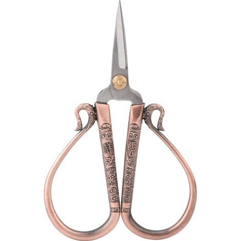 Ciseaux à broder vintage en acier inoxydable, outil de couture pour point de croix (Bronze rouge) (1/5)