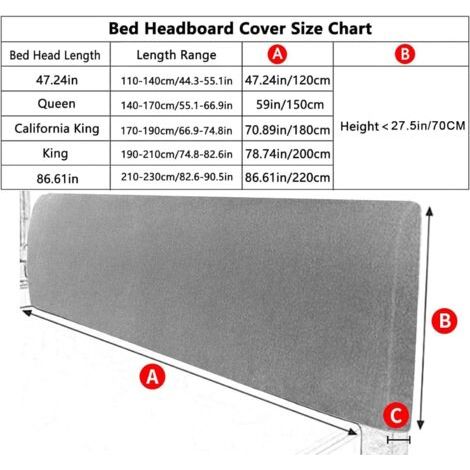 Funda elástica gruesa genérica para cabecero de cama, compatible con camas dobles, protección antipolvo para cabeceros tapizados o de madera, color naranja, 210-230 cm. (1/4)