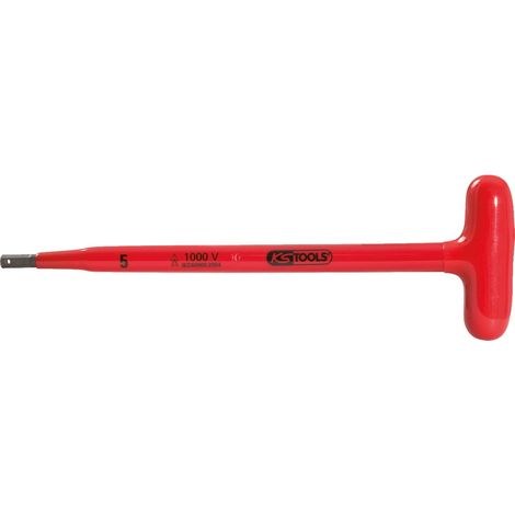 KS Tools T-Griff-Innensechskant-Stiftschlüssel mit Schutzisolierung, 6x250 mm (1/3)