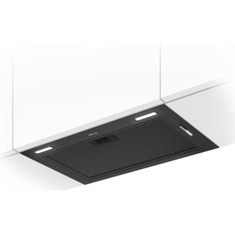 Elica – Hotte décorative encastrable 60 cm – Débit d'air max 580 m³/h – Niveau sonore max 65 dB – Classe énergétique B – Finition noir mat (1/5)
