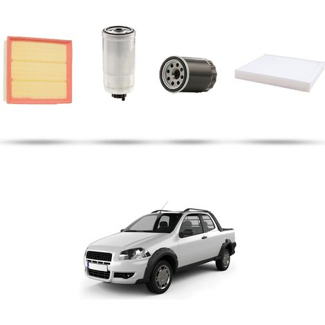 Kit tagliando 4 filtri compatibile con Fiat Strada (178,278) 1.7 TD 51kw dal 1999 (1/5)