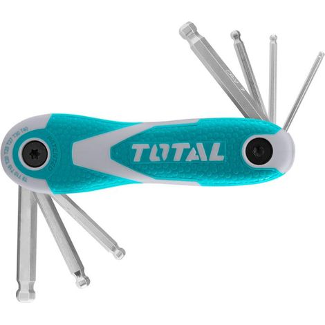 TOTAL Chiavi a brugola, set da 8 pezzi, con sfera, CrV THT1061836