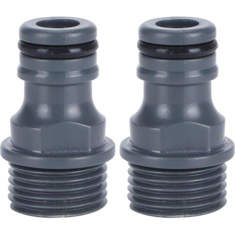 YiChenPlus Conector rápido de rosca macho G1/2 de 2 piezas, adaptador de grifo para manguera de jardín, herramienta de riego