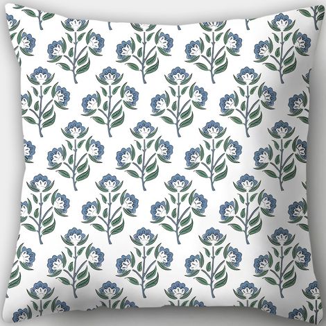 Lot de 2 housses de coussin décoratives, motifs floraux, 45x45 cm, pour canapé, salon, chambre.